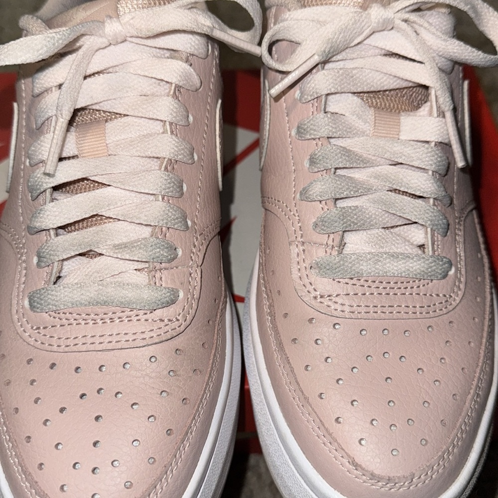 Nike Court Vision Alta Platform Sneaker Pink Oxford Sz 8.5 EUC Box Included - Picture 9 of 14